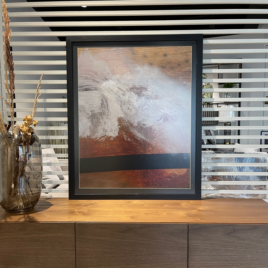 Abstracto Negro Blanco Naranja #013 - Studio MagArt