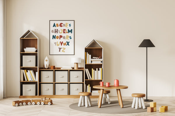 Cuadro Infantil Abecedario En Madera - Decoración Para Cuarto De Niños - Studio MagArt
