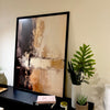 Abstracto Beige con Negro cuadro decorativo moderno para hogar | Studio MagArt