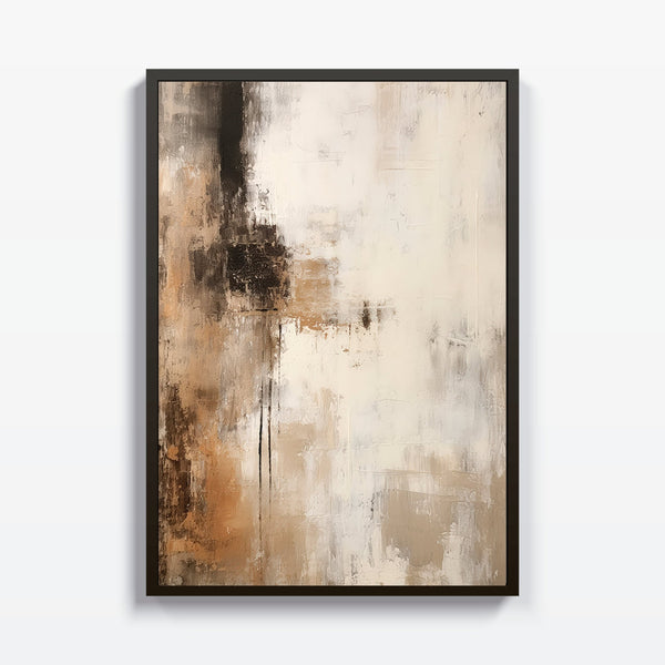 Abstracto Beige con Negro cuadro decorativo moderno para hogar | Studio MagArt