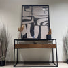 Abstracto Beige con Negro cuadro decorativo moderno para hogar | Studio MagArt