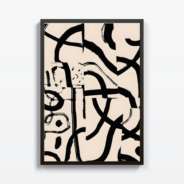 Abstracto Lineas Negras cuadro decorativo moderno para hogar | Studio MagArt