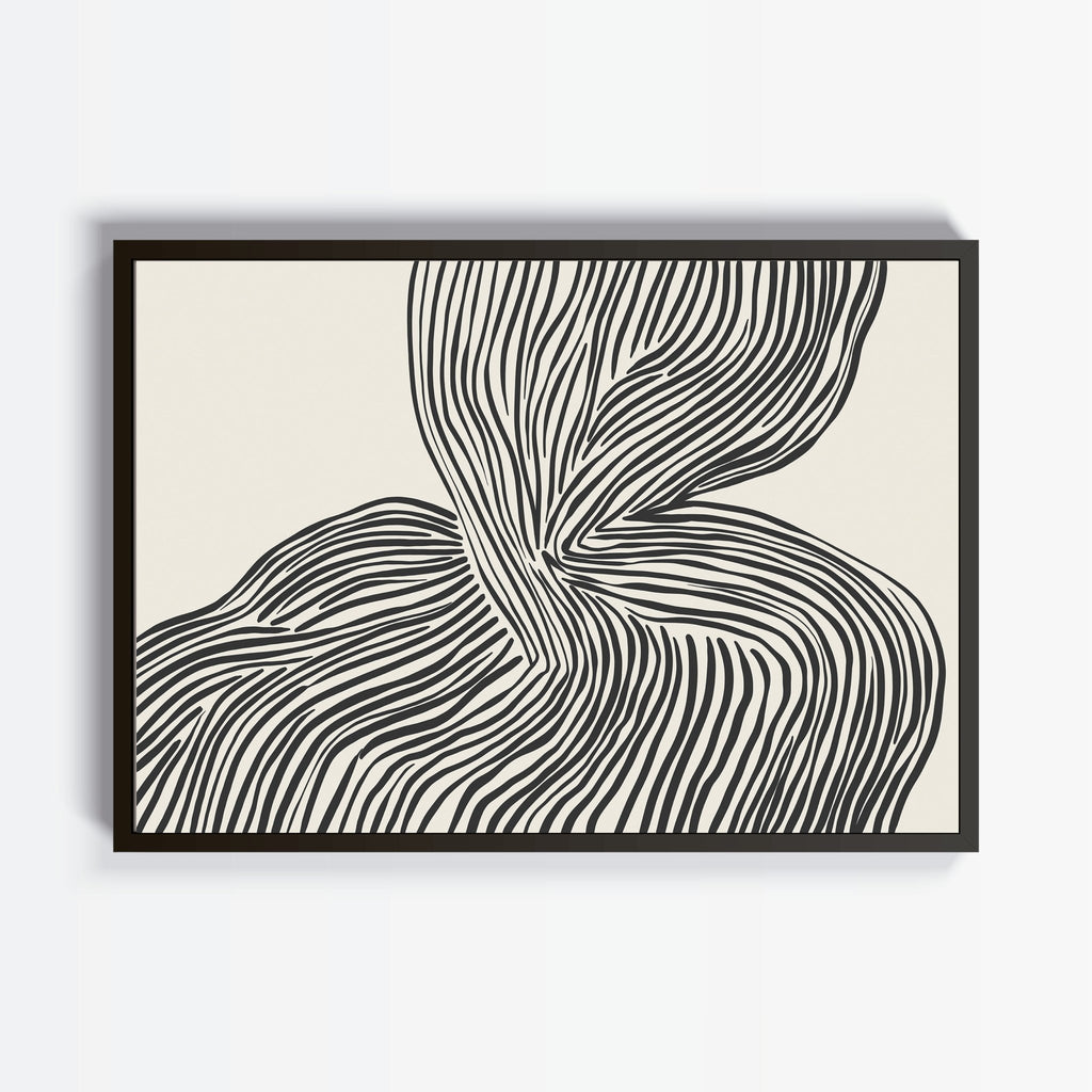 Abstracto Lineas Negras cuadro decorativo moderno para hogar | Studio MagArt