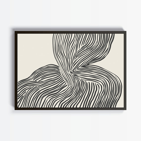 Abstracto Lineas Negras cuadro decorativo moderno para hogar | Studio MagArt