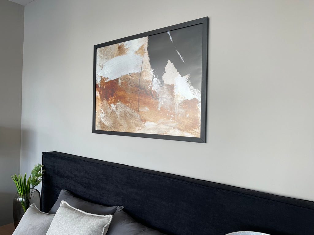 Abstracto Naranja Negro Blanco cuadro decorativo moderno para hogar | Studio MagArt