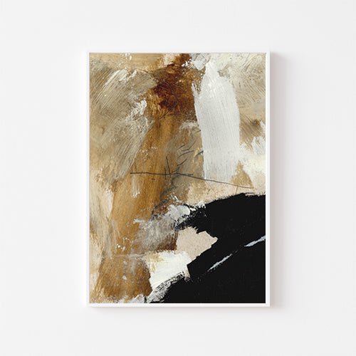 Abstracto Naranja Negro Blanco cuadro decorativo moderno para hogar | Studio MagArt