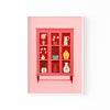 Alacena Rosa cuadro decorativo para sala moderna | arte para hogar | Studio MagArt