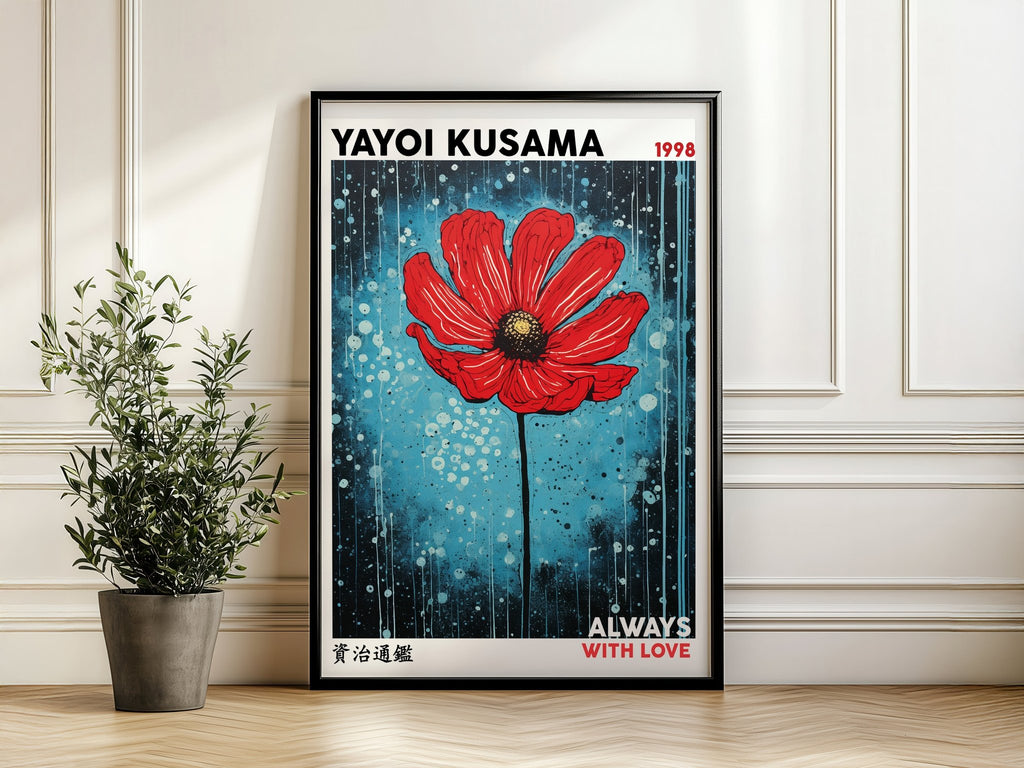 Allways With Love Yayoi Kusama cuadro decorativo para sala moderna | arte para hogar | Studio MagArt