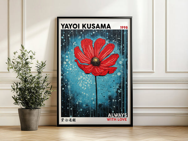 Allways With Love Yayoi Kusama cuadro decorativo para sala moderna | arte para hogar | Studio MagArt