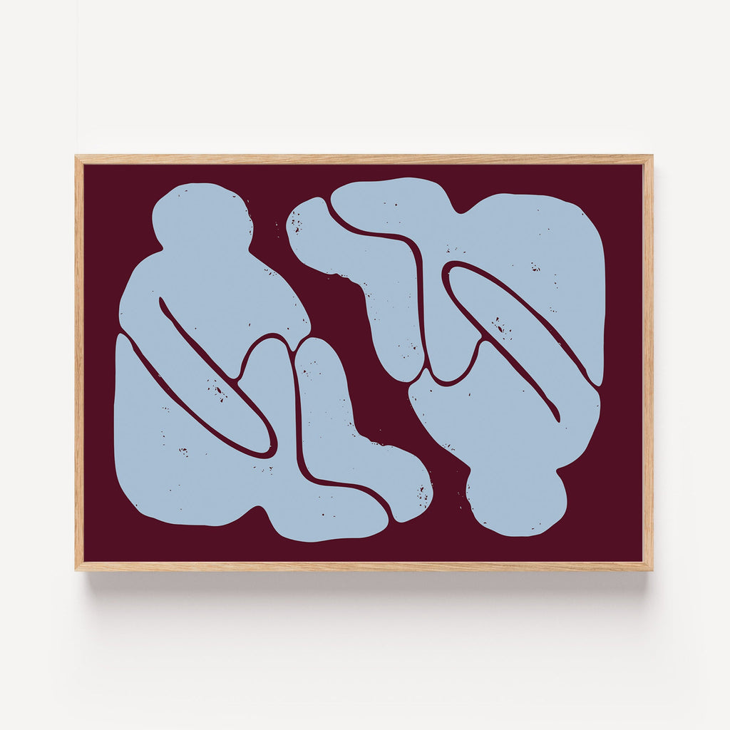 Almas gemelas: abrazo eterno cuadro decorativo para sala moderna | arte para hogar | Studio MagArt
