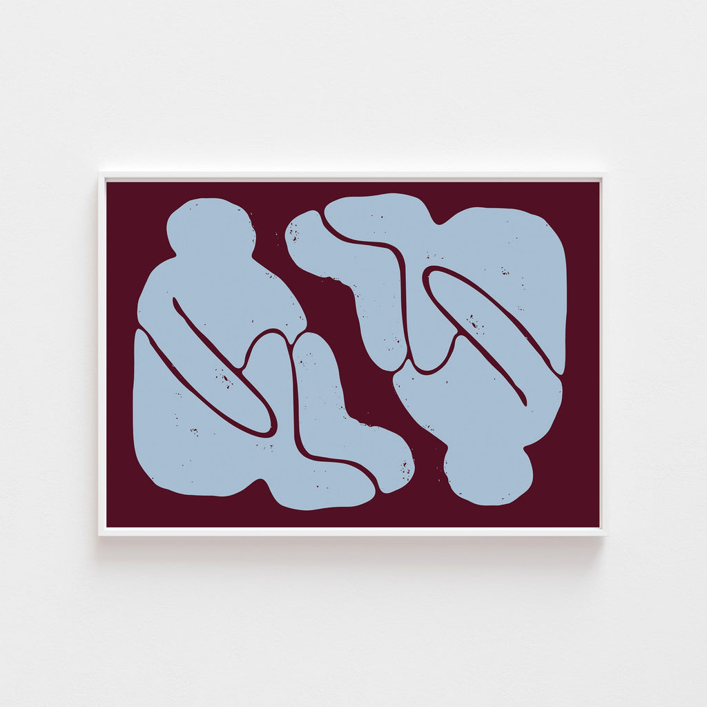 Almas gemelas: abrazo eterno cuadro decorativo para sala moderna | arte para hogar | Studio MagArt