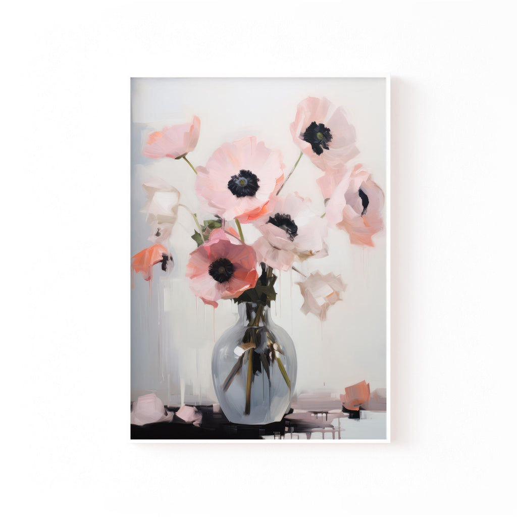 Anémonas en Cristal cuadro decorativo para sala moderna | arte para hogar | Studio MagArt
