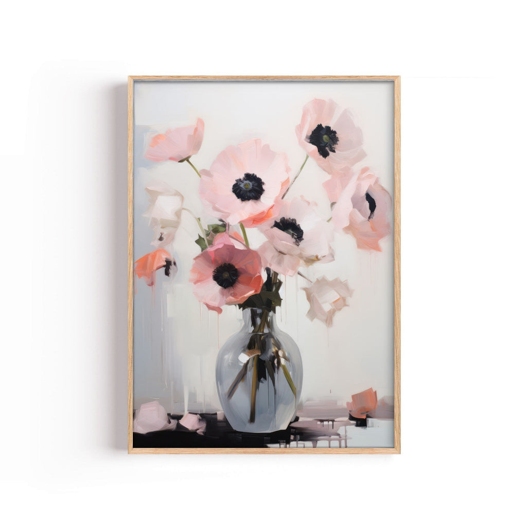 Anémonas en Cristal cuadro decorativo para sala moderna | arte para hogar | Studio MagArt