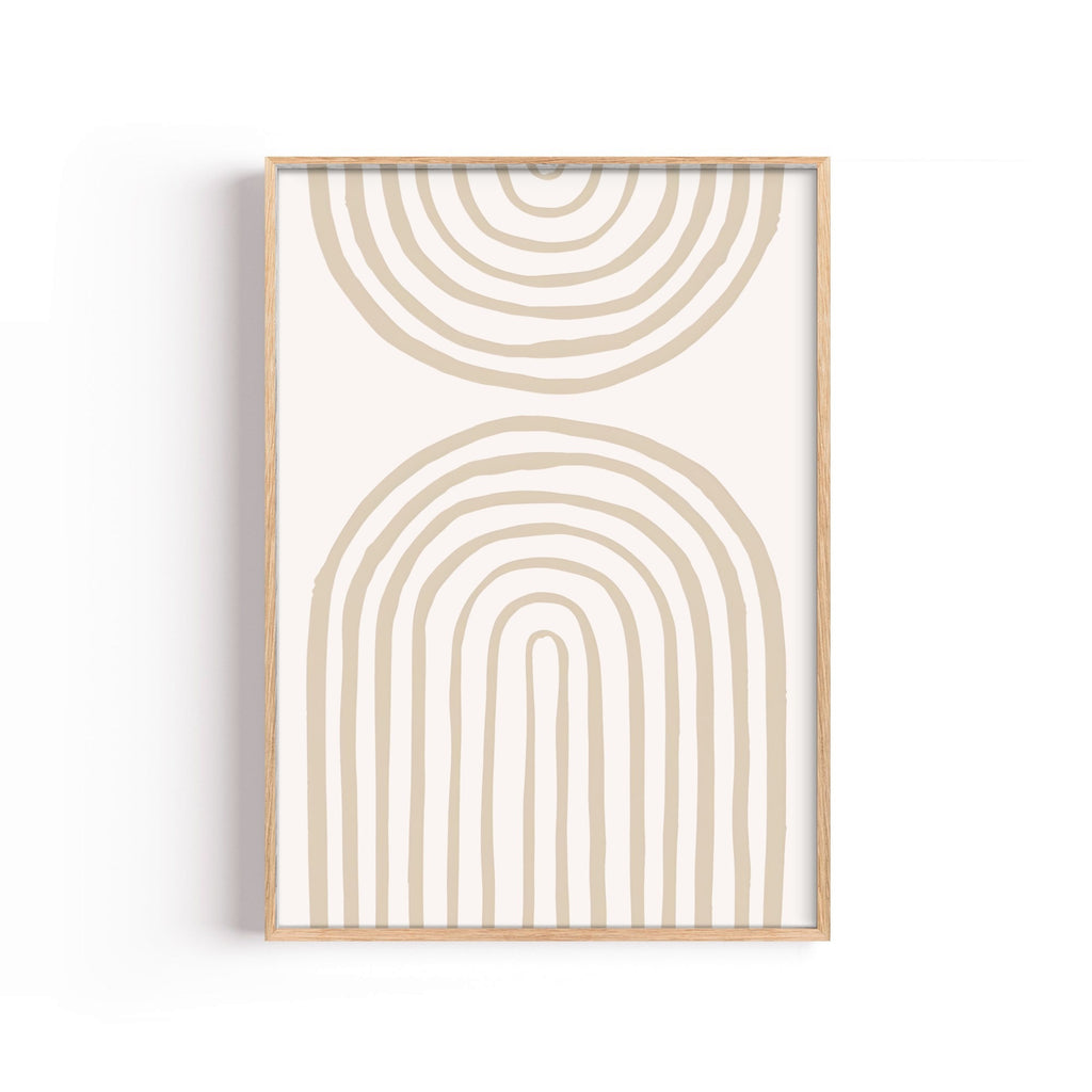 Arcoíris Neutro – cuadro decorativo con marco natural | Studio MagArt