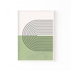 Arcos Anidados Verde – cuadro decorativo con marco blanco | Studio MagArt