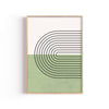 Arcos Anidados Verde – cuadro decorativo con marco natural | Studio MagArt