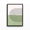 Arcos Anidados Verde – cuadro decorativo con marco negro | Studio MagArt