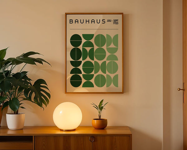Armonía Verde Bauhaus cuadro decorativo moderno para hogar | Studio MagArt