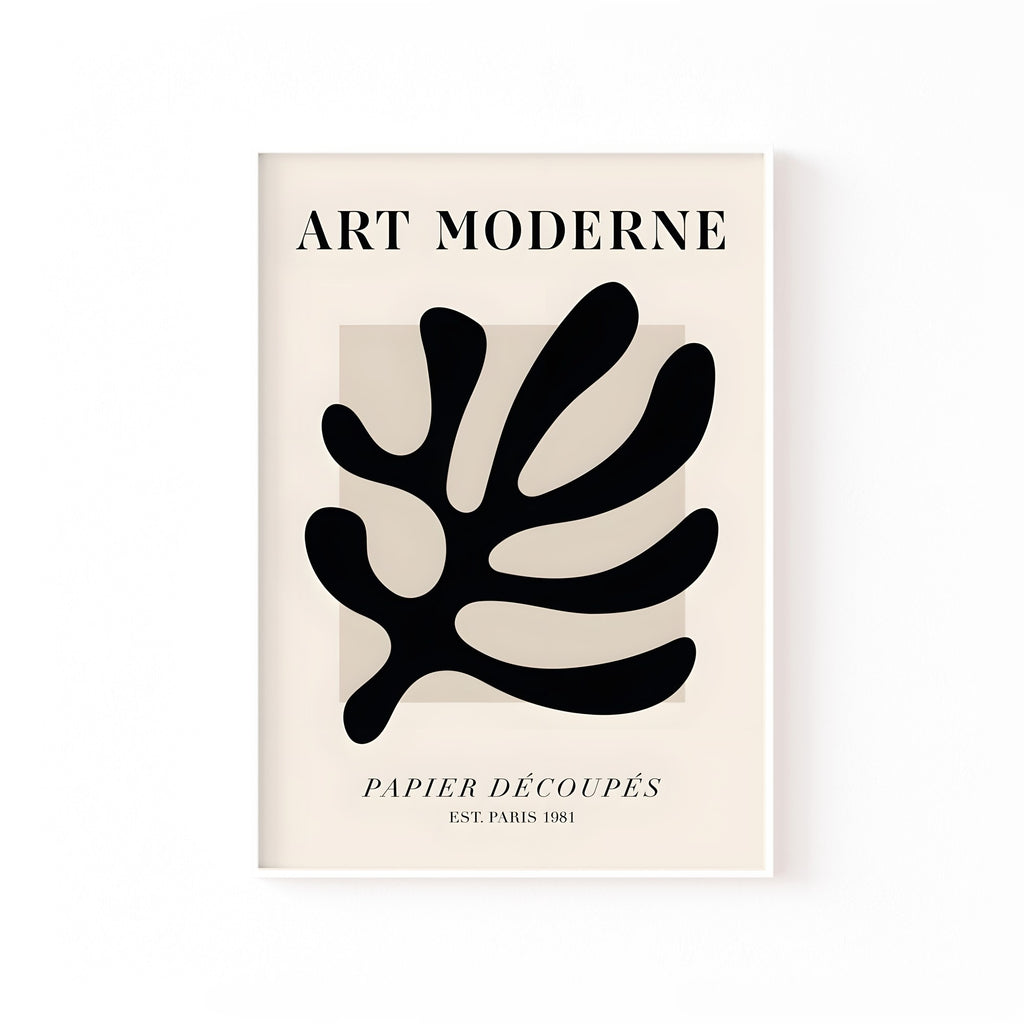 Art Moderne · Papier Découpé – cuadro decorativo con marco blanco | Studio MagArt