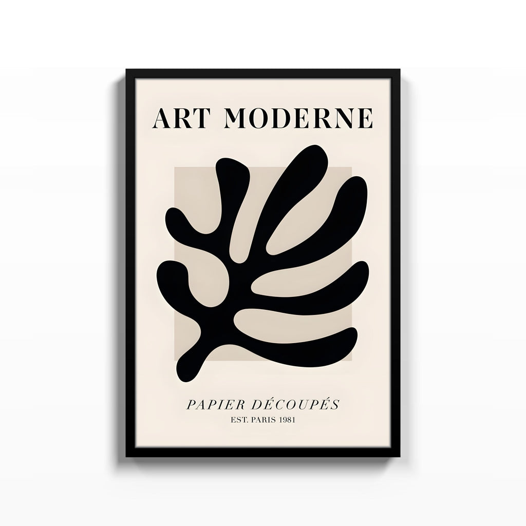 Art Moderne · Papier Découpé – cuadro decorativo con marco negro | Studio MagArt