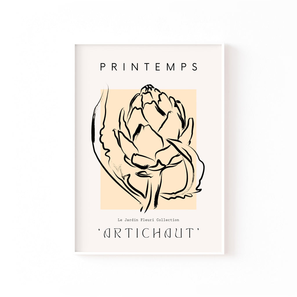 Artichaut – cuadro decorativo con marco blanco | Studio MagArt