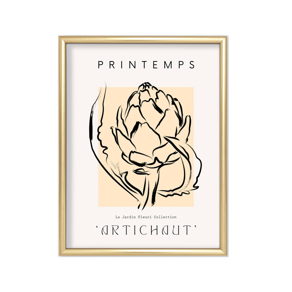 Artichaut – cuadro decorativo con marco dorado | Studio MagArt