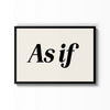 As If – cuadro decorativo con marco negro | Studio MagArt