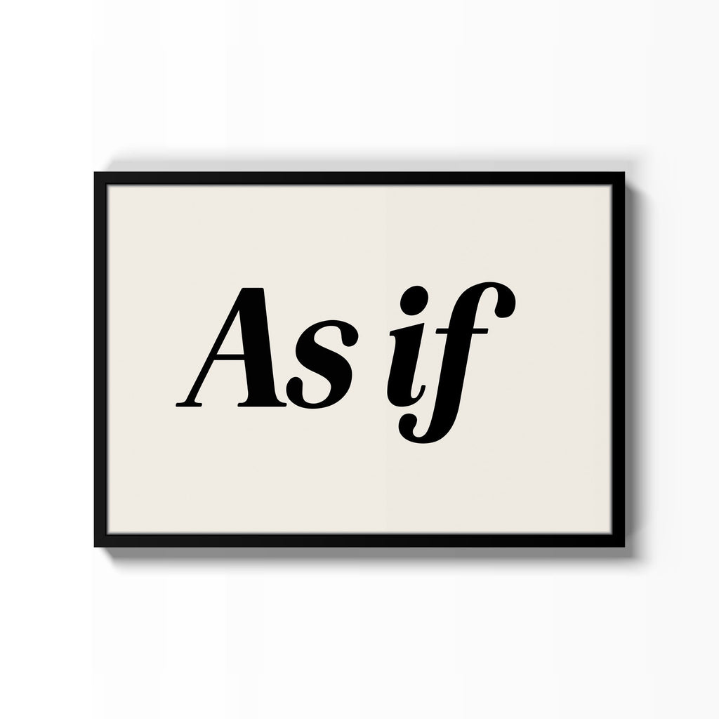 As If – cuadro decorativo con marco negro | Studio MagArt