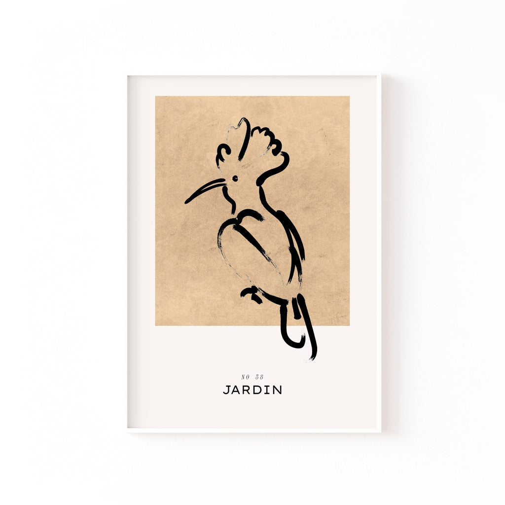 Ave Jardin – cuadro decorativo con marco blanco | Studio MagArt