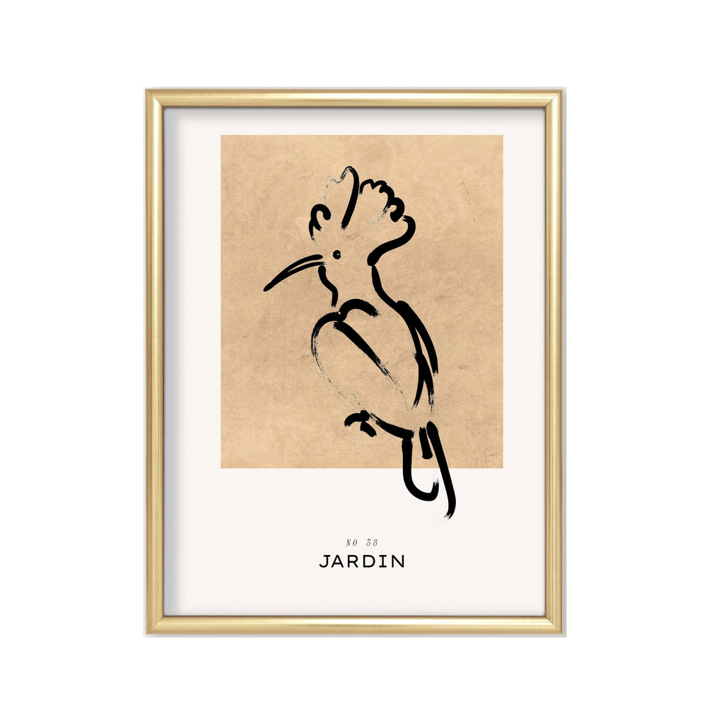 Ave Jardin – cuadro decorativo con marco dorado | Studio MagArt