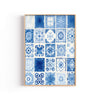 Azulejos Azules – cuadro decorativo con marco natural | Studio MagArt