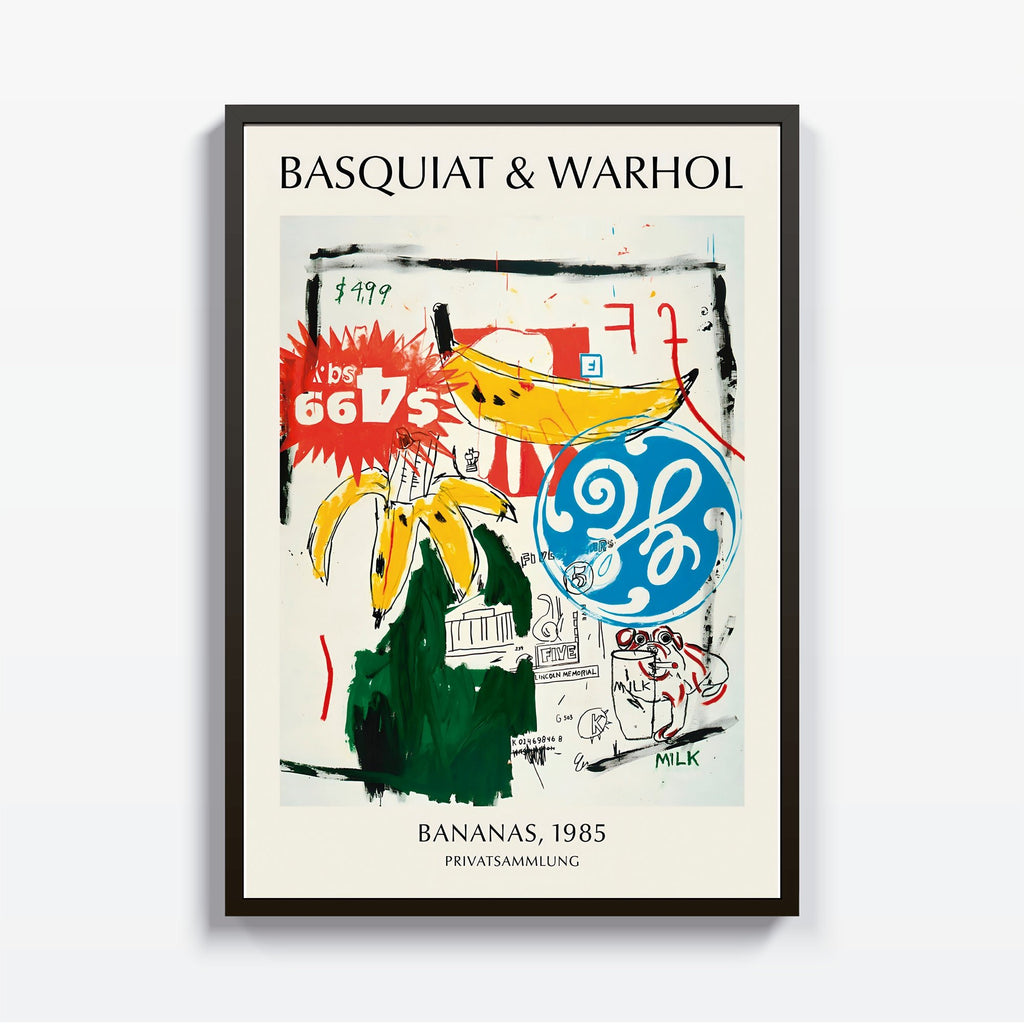 Bananas" Basquiat & Warhol – Edición Decorativa cuadro decorativo para sala moderna | arte para hogar | Studio MagArt