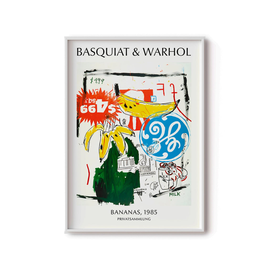 Bananas" Basquiat & Warhol – Edición Decorativa cuadro decorativo para sala moderna | arte para hogar | Studio MagArt