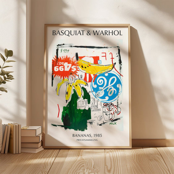 Bananas" Basquiat & Warhol – Edición Decorativa cuadro decorativo moderno para hogar | Studio MagArt