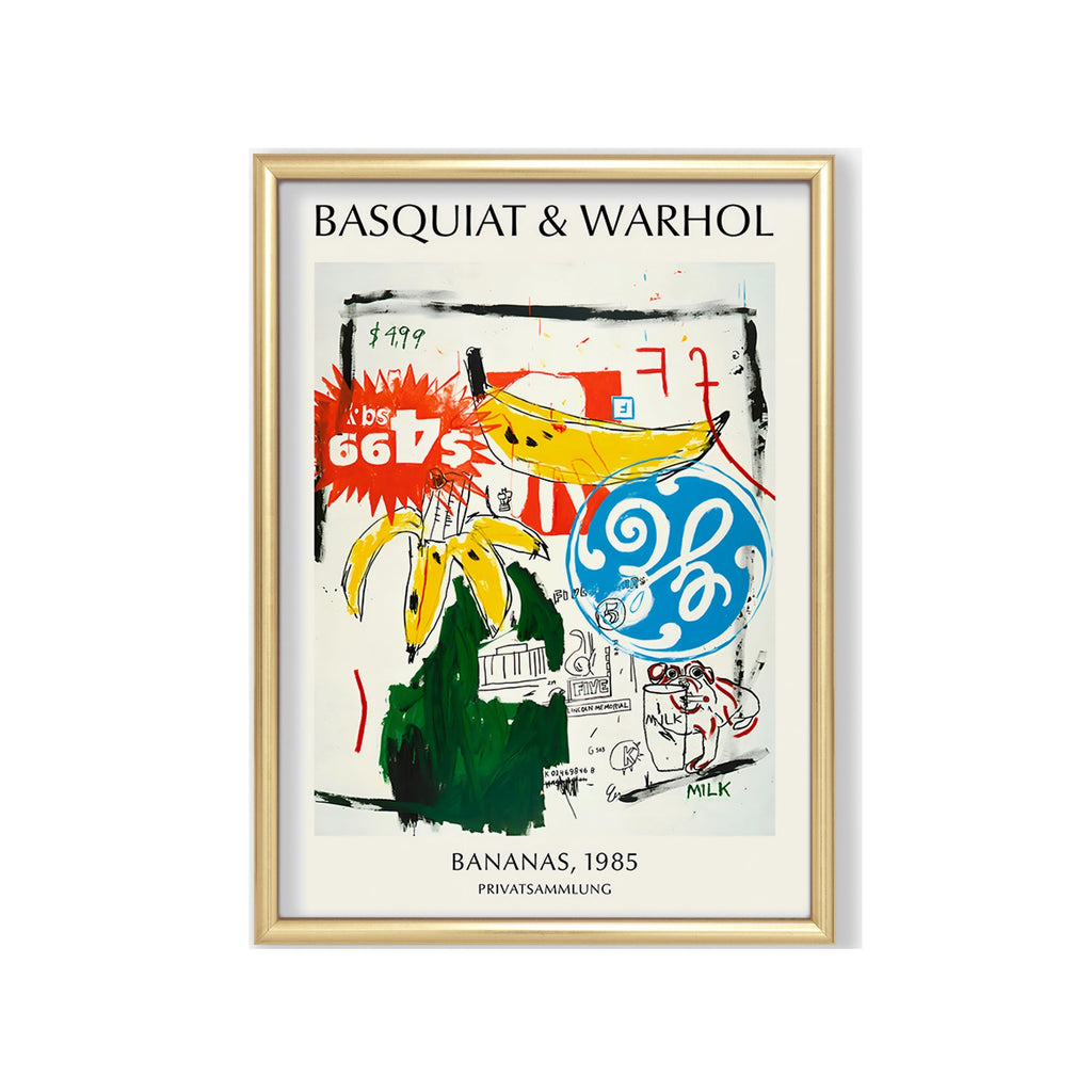 Bananas" Basquiat & Warhol – Edición Decorativa cuadro decorativo para sala moderna | arte para hogar | Studio MagArt