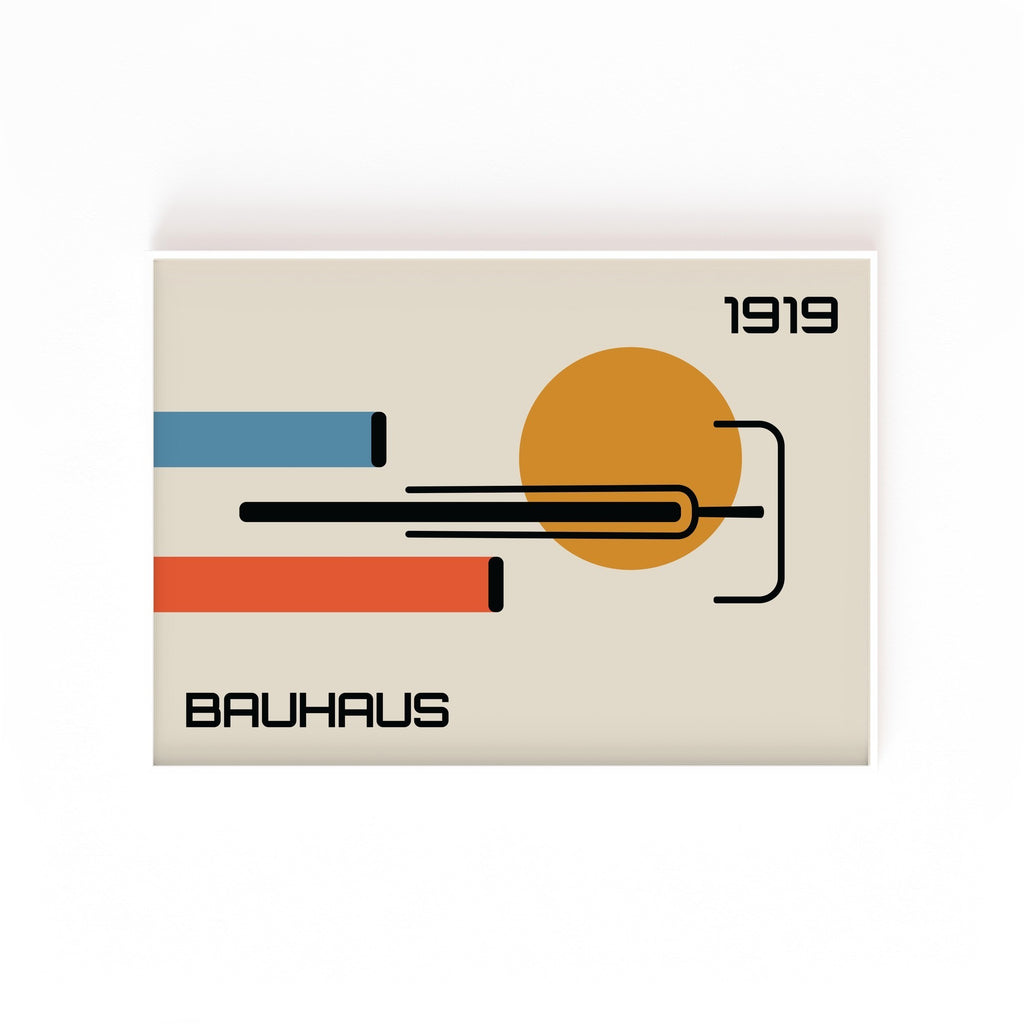 Bauhaus Formas 1919 – cuadro decorativo con marco blanco | Studio MagArt
