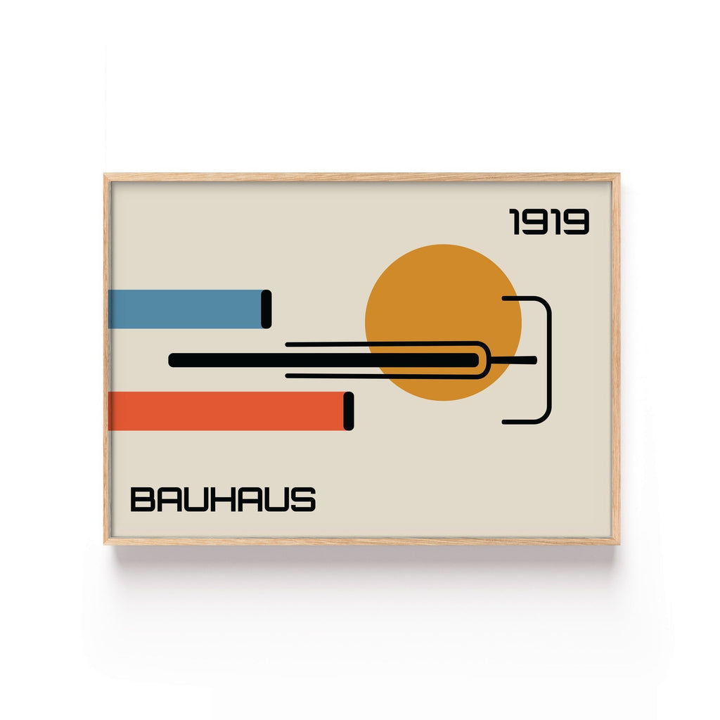 Bauhaus Formas 1919 – cuadro decorativo con marco natural | Studio MagArt