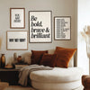 Be Bold, Brave & Brilliant cuadro decorativo para sala moderna | arte para hogar | Studio MagArt