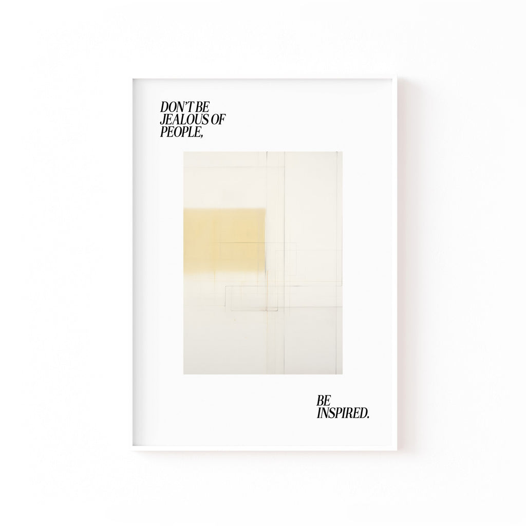 Be Inspired – cuadro decorativo con marco blanco | Studio MagArt