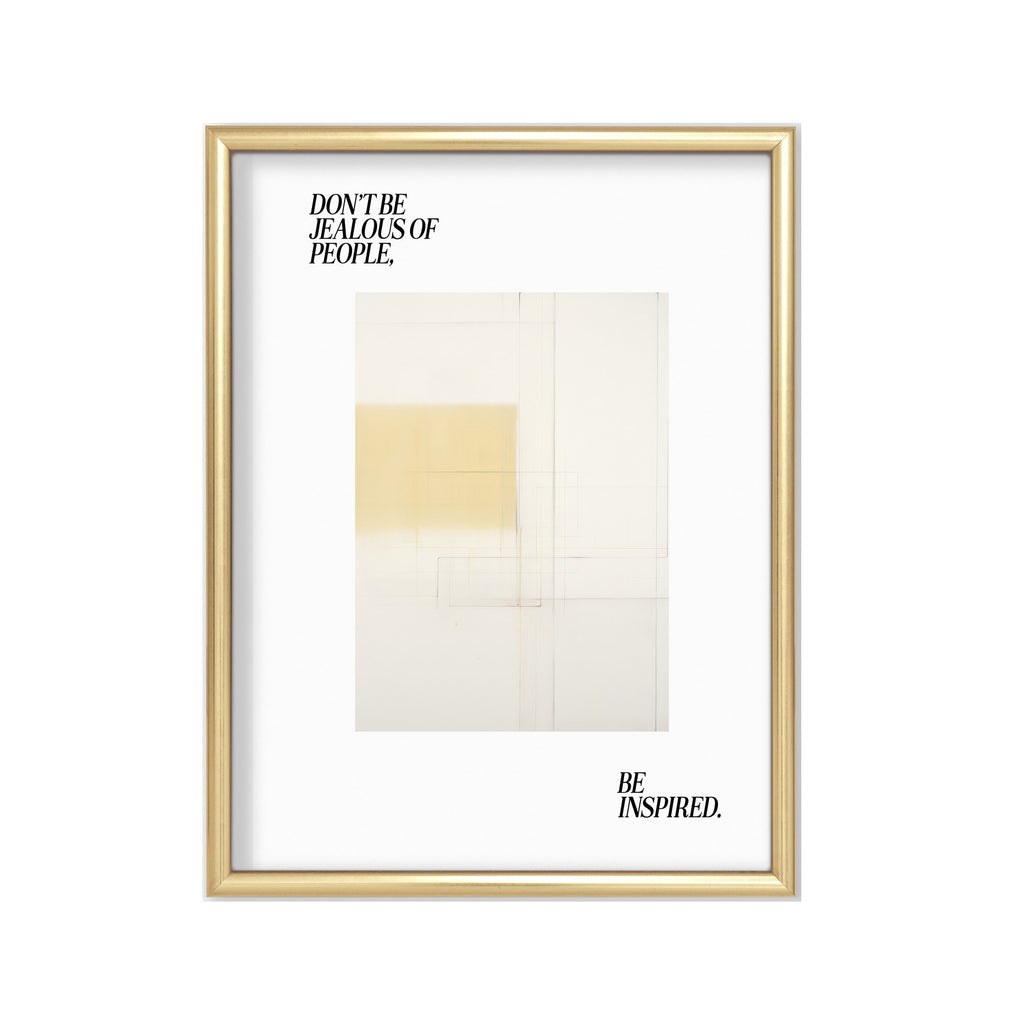 Be Inspired – cuadro decorativo con marco dorado | Studio MagArt