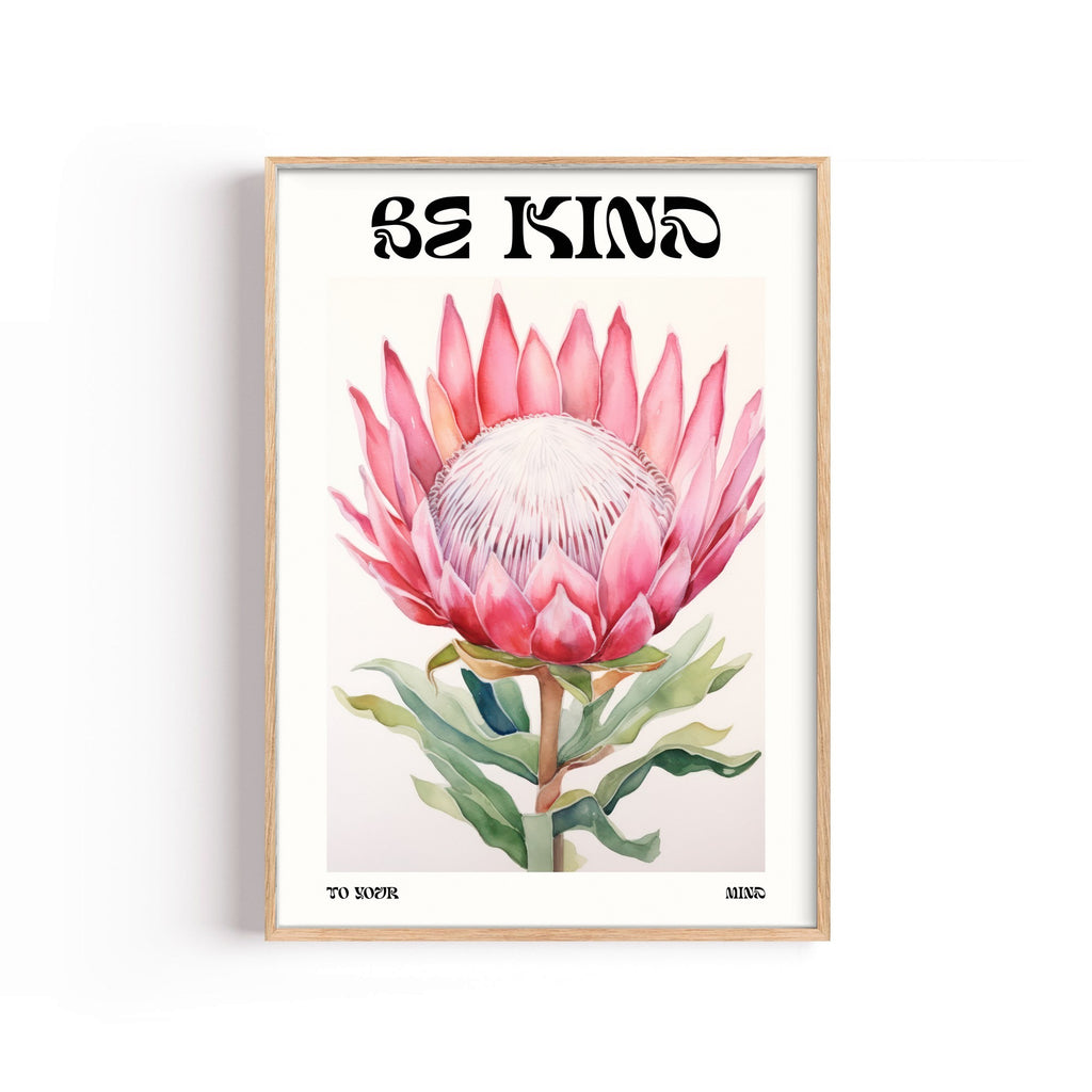 Be Kind – cuadro decorativo con marco natural | Studio MagArt