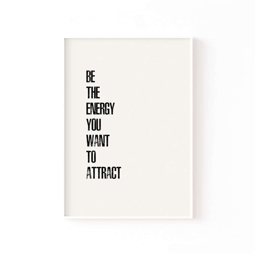 Be the Energy – cuadro decorativo con marco blanco | Studio MagArt
