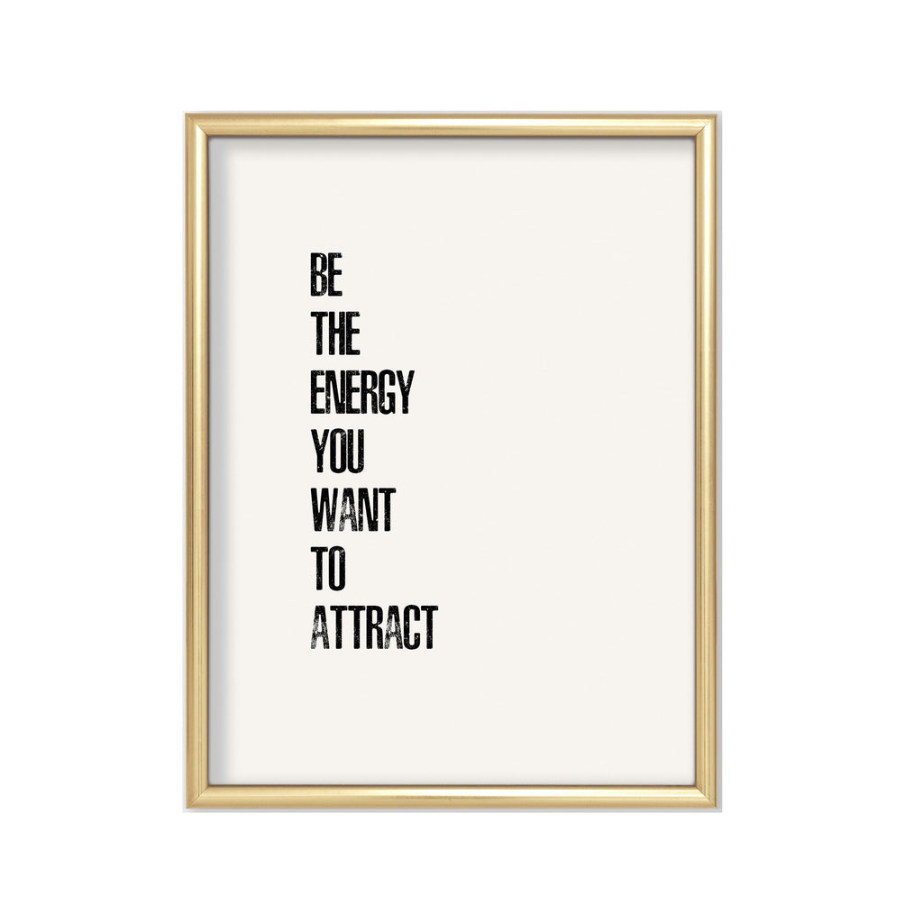 Be the Energy – cuadro decorativo con marco dorado | Studio MagArt