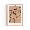 Beso Terracota – cuadro decorativo con marco natural | Studio MagArt