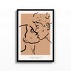 Beso Terracota – cuadro decorativo con marco negro | Studio MagArt