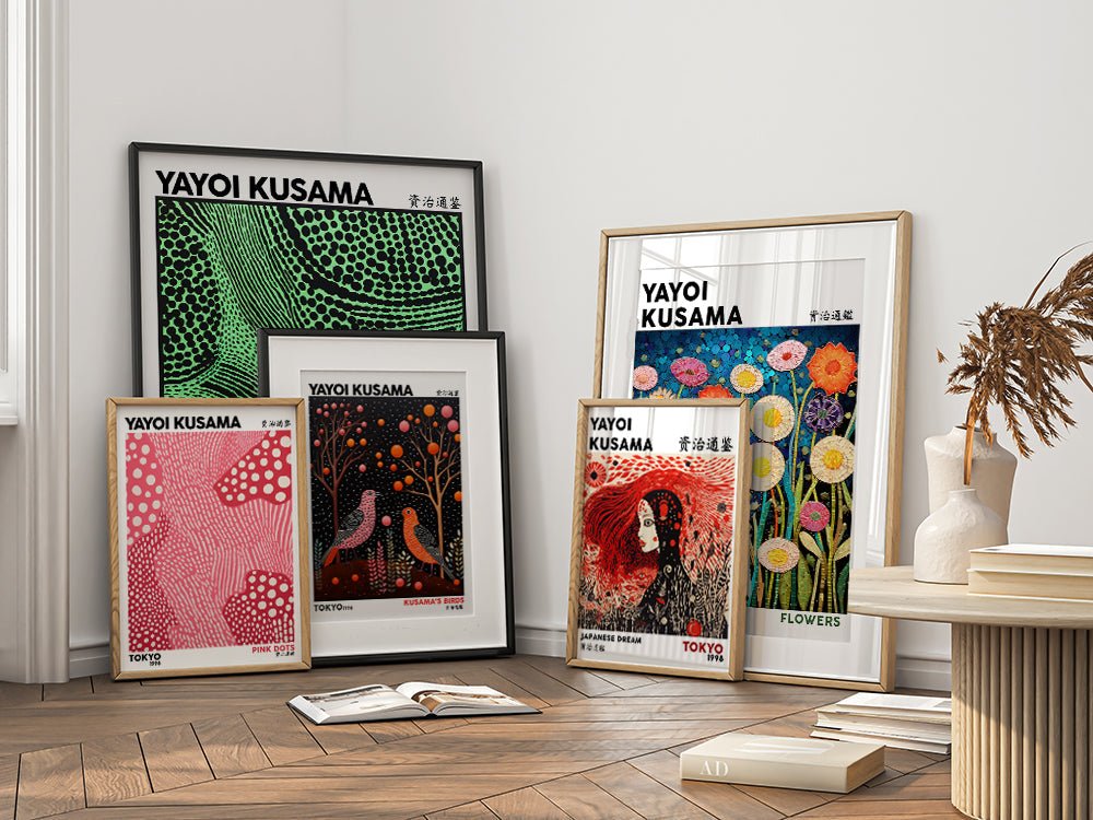 Birds Yayoi Kusama cuadro decorativo para sala moderna | arte para hogar | Studio MagArt