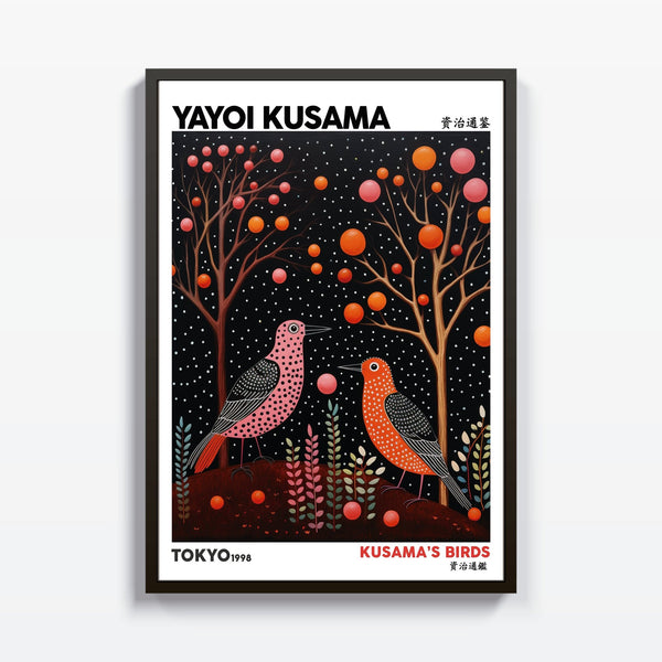 Birds Yayoi Kusama cuadro decorativo para sala moderna | arte para hogar | Studio MagArt