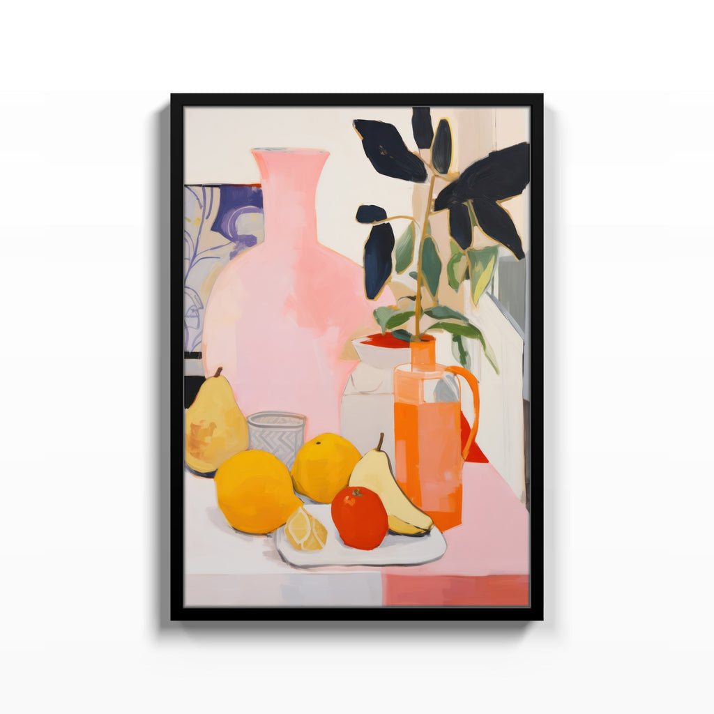 Bodegón Rosa – cuadro decorativo con marco negro | Studio MagArt