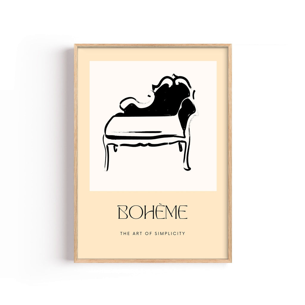 Bohème Diván – cuadro decorativo con marco natural | Studio MagArt