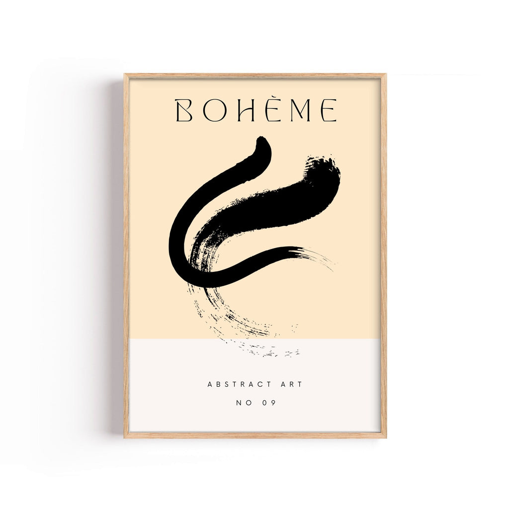 Bohème Pincelada – cuadro decorativo con marco natural | Studio MagArt